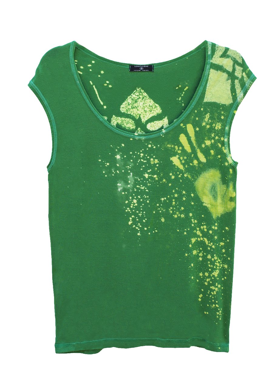 Star Yantra Yoga Tee Shirt OM Aspen Green