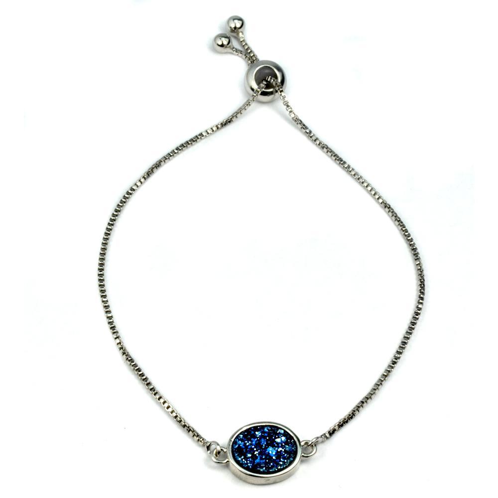 Brandy Small Oval Bracelet in Silver