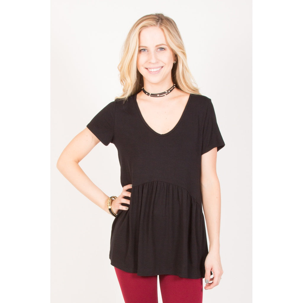 Ruffled Babydoll Tee