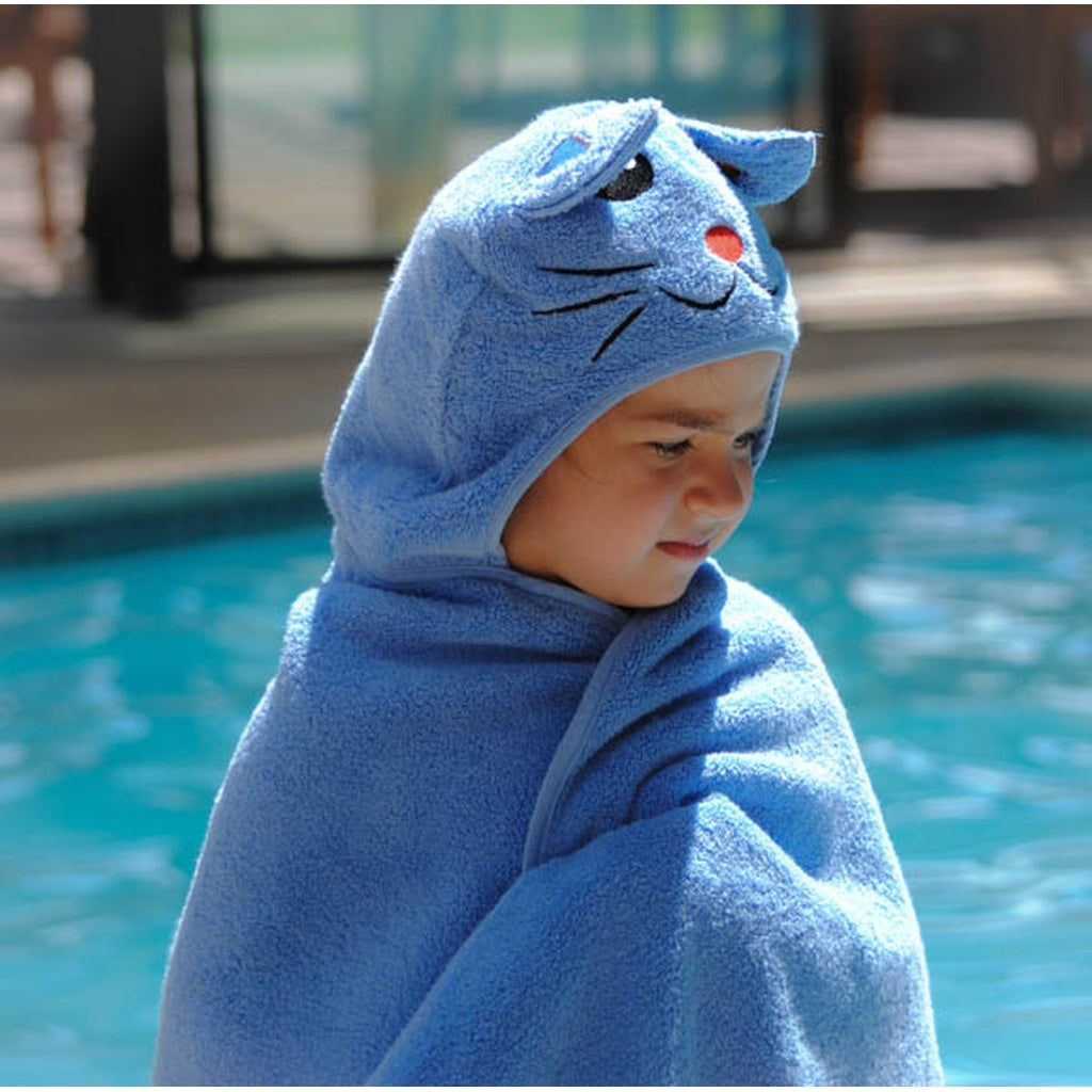 Cat HOOded Cotton Turkish Towel: Little Kid