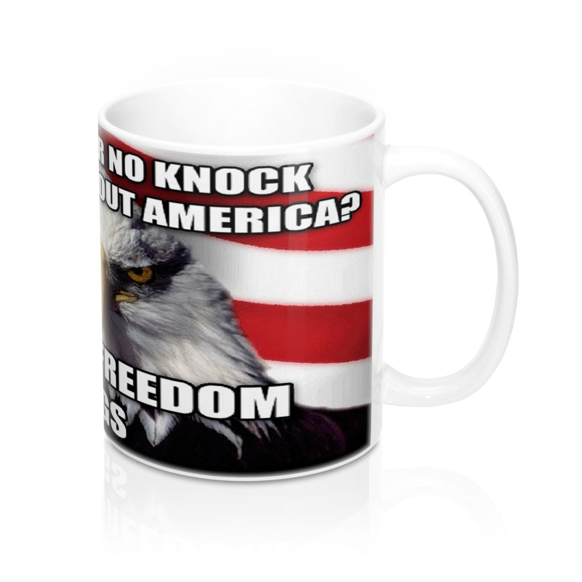 Freedom Rings USA eagle Flag Mug 11oz