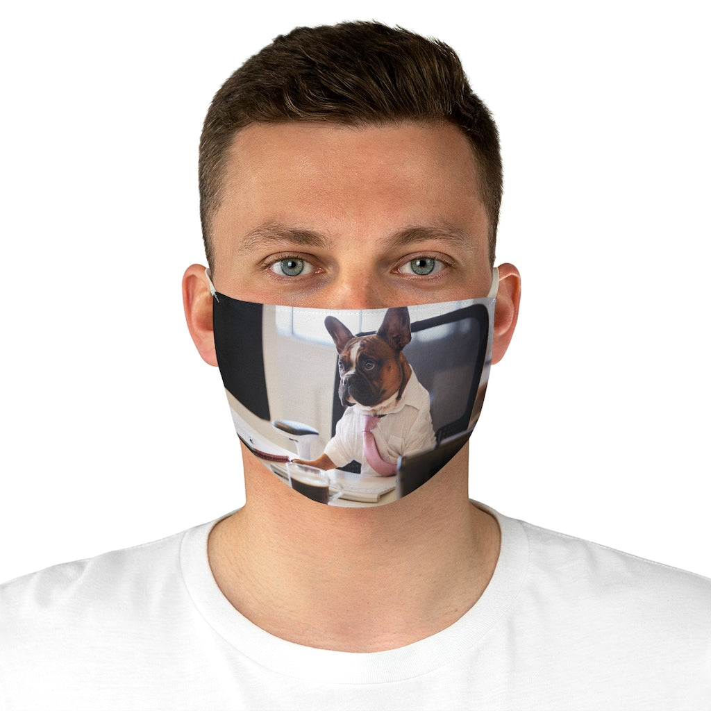 Office  Dog funny humor Fabric Face Mask