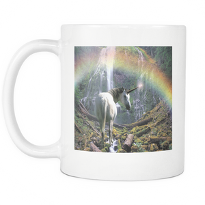 Unicorn with Rainbow double sided 11 ounce coffee mug