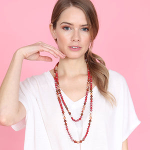 Hdn2526 - Longline Hand Knotted Necklace