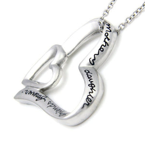 Heart Necklace Mother, Daughter Forever Friends Mother Daughter Necklace