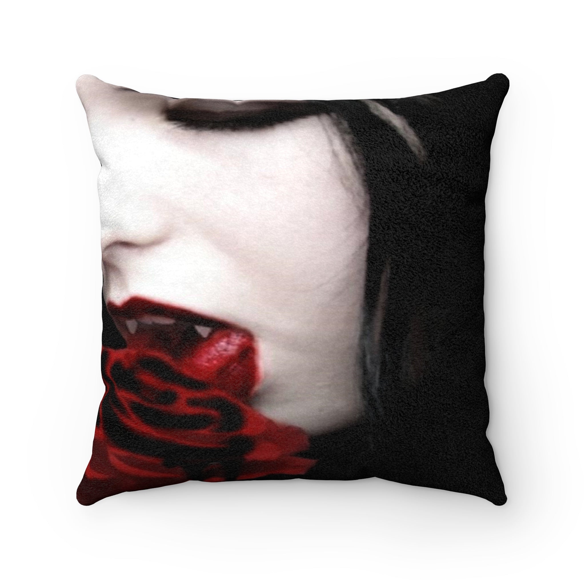 Dark Gothic Vampire Fantasy Faux Suede Square Pillow