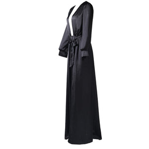 Black Thigh Slit Maxi Dress