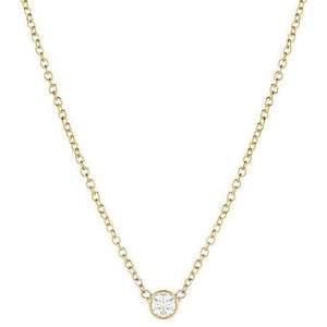 Solitaire Single CZ Diamond Necklace