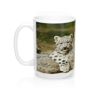Snow Leopard Family  Mugs