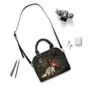 Little red Riding hood with wolf Shoulder Handbag