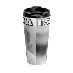 Baby meme want coffee now Stainless Steel Travel Mug