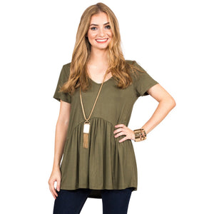 Ruffled Babydoll Tee