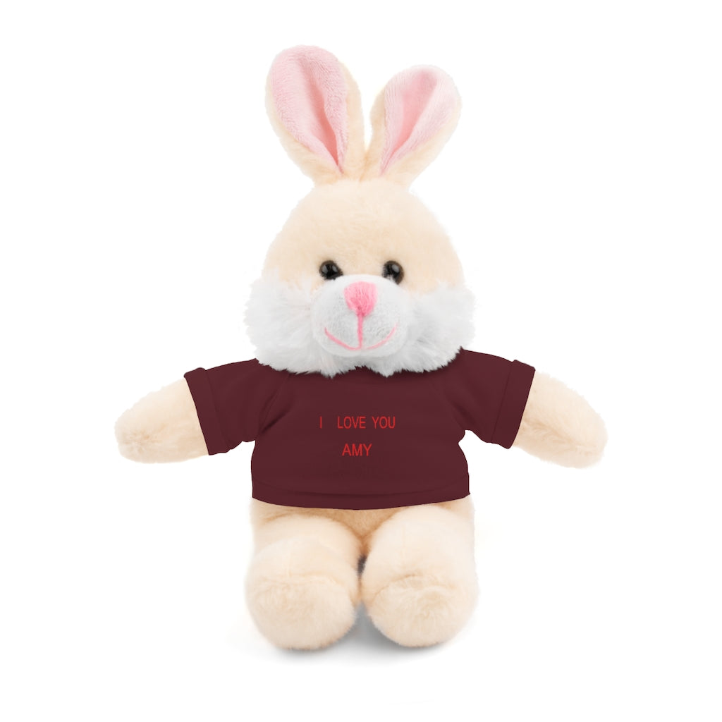 I LOVE YOU AMY Stuffed Animals with Tee