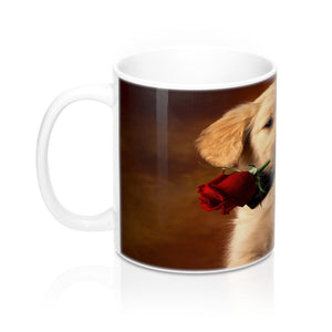 Puppy Love cute roses Mugs