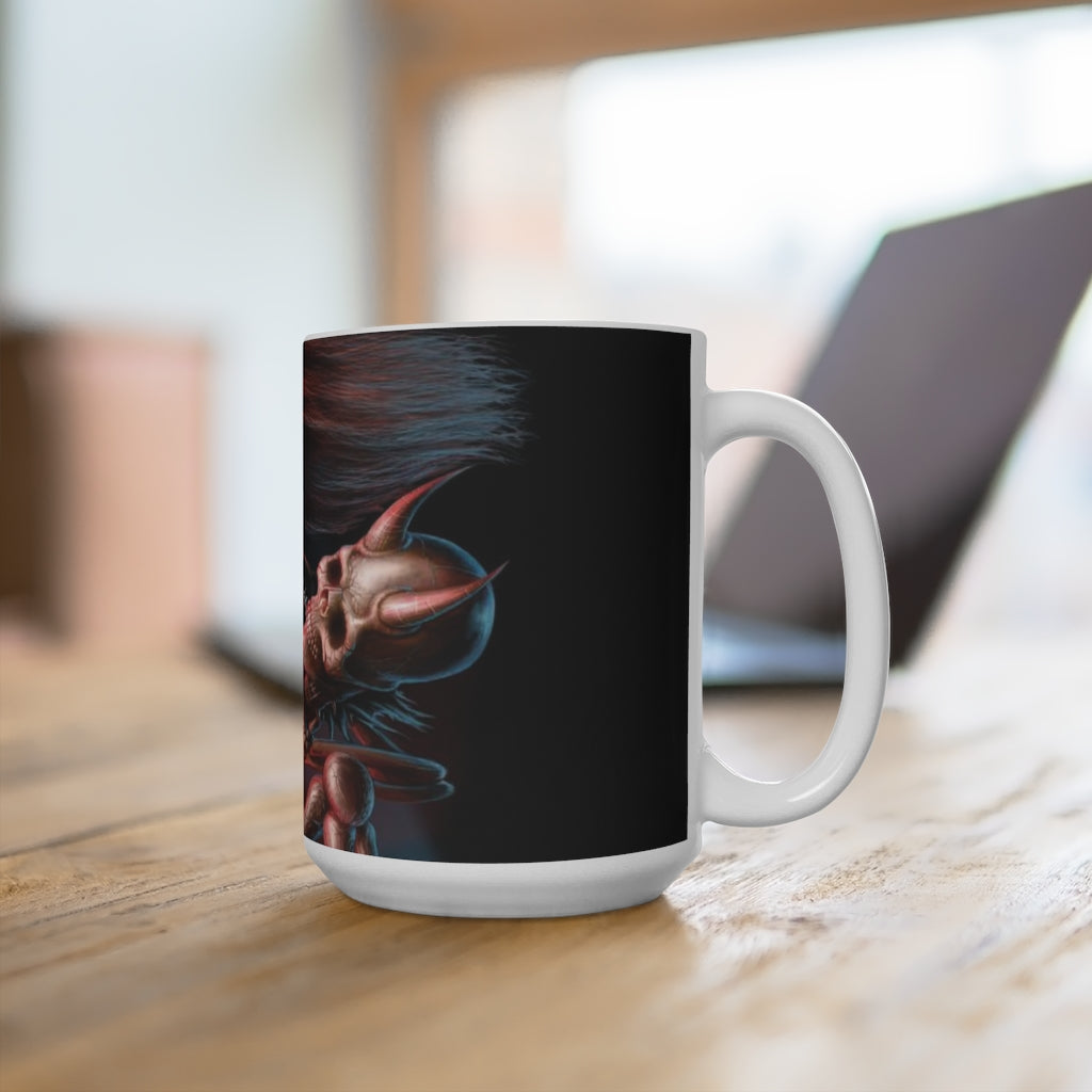 Skull rocker horror White Ceramic Mug