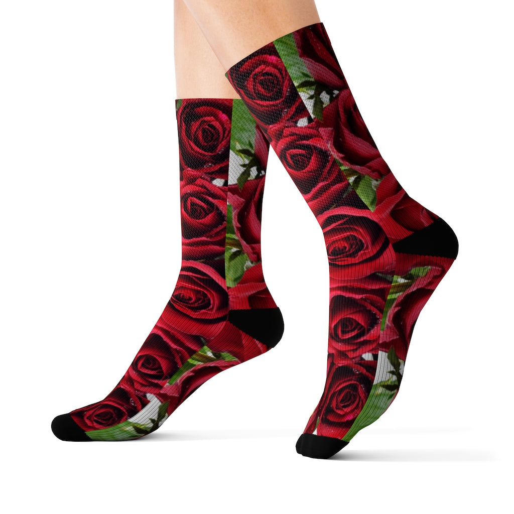 Rose flower Sublimation Socks