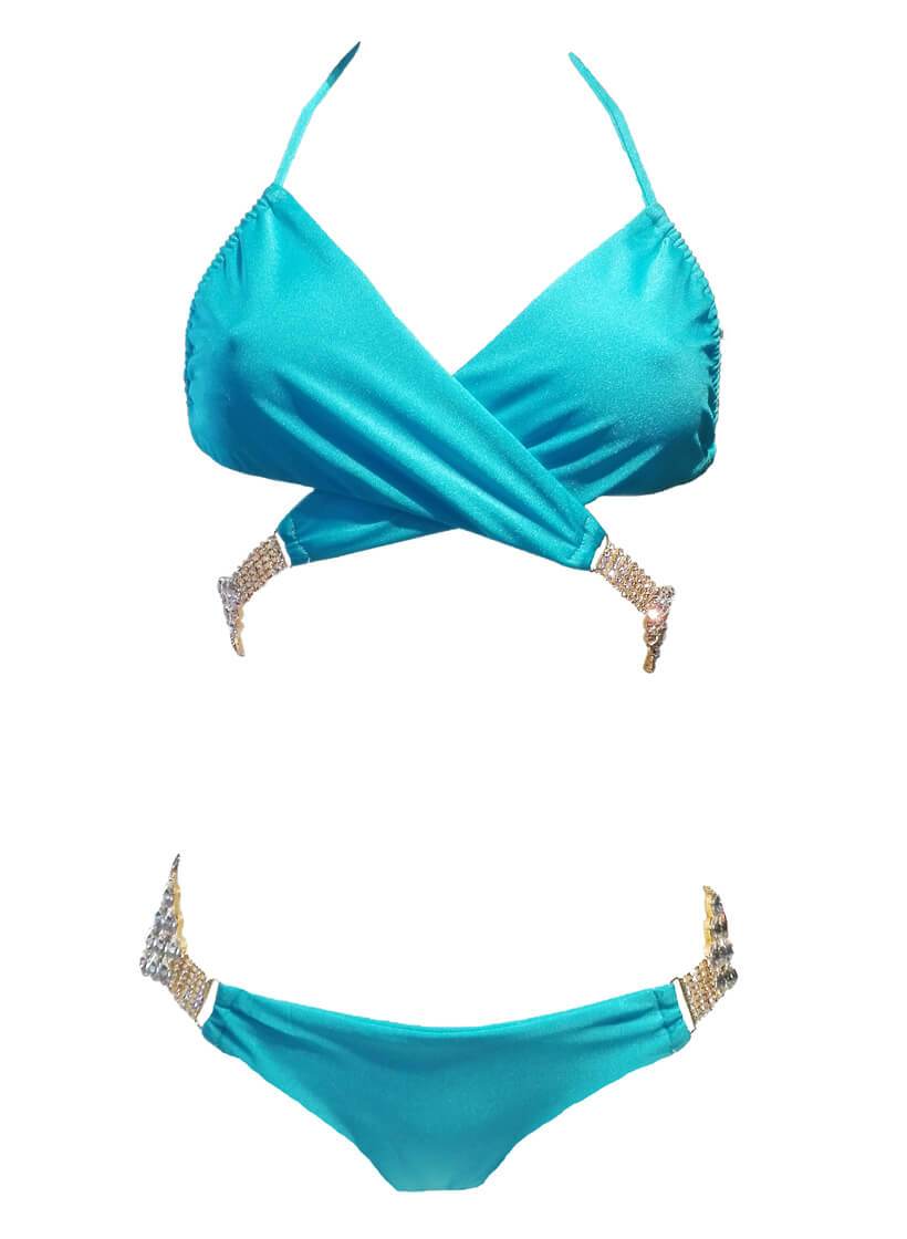 Gina Impressive Top & Skimpy Bottom - Turquoise