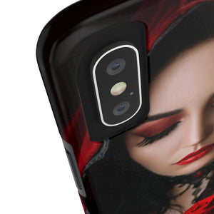 Mystical beautiful woman with rose Case Mate Tough Phone Cases