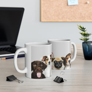 cute puppy line up Ceramic Mug 11oz