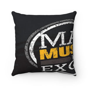 Make muscles not excuses Spun Polyester Square Pillow