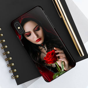 Mystical beautiful woman with rose Case Mate Tough Phone Cases