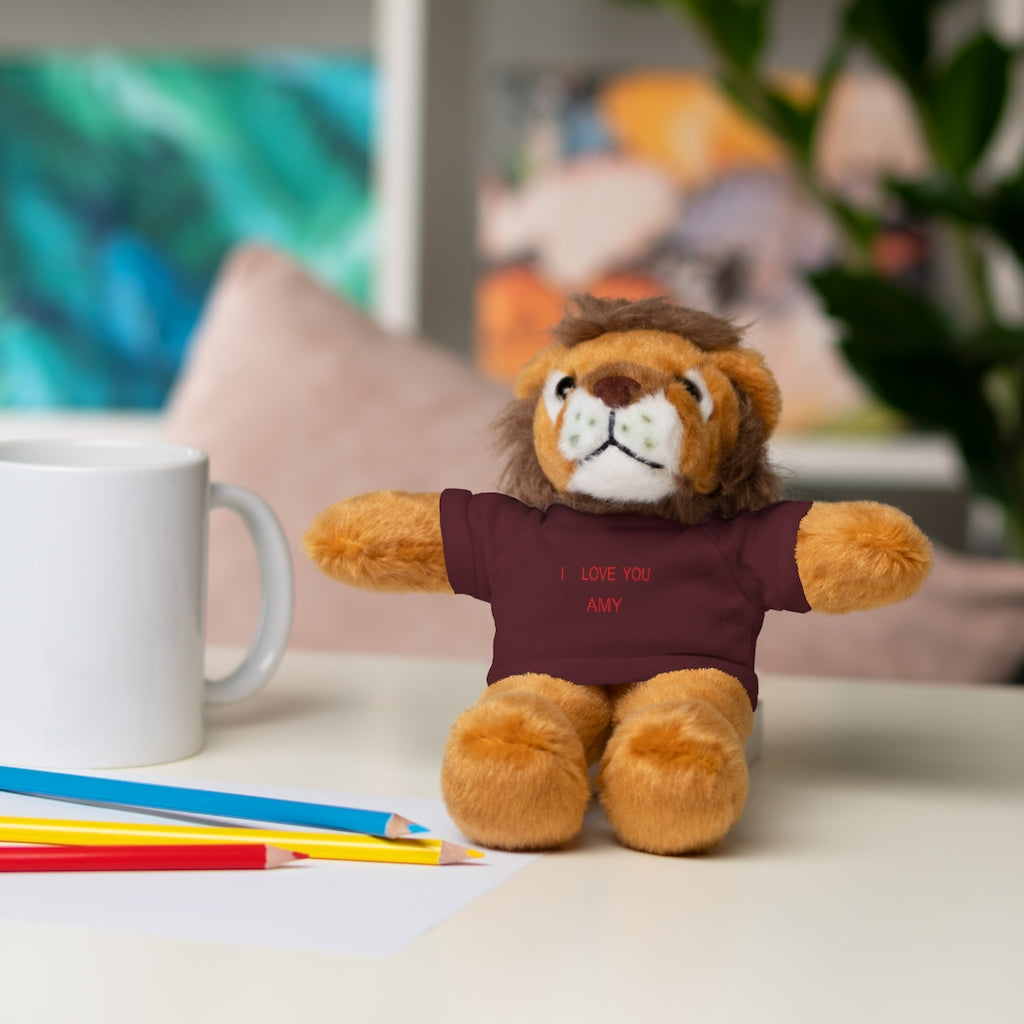 I LOVE YOU AMY Stuffed Animals with Tee