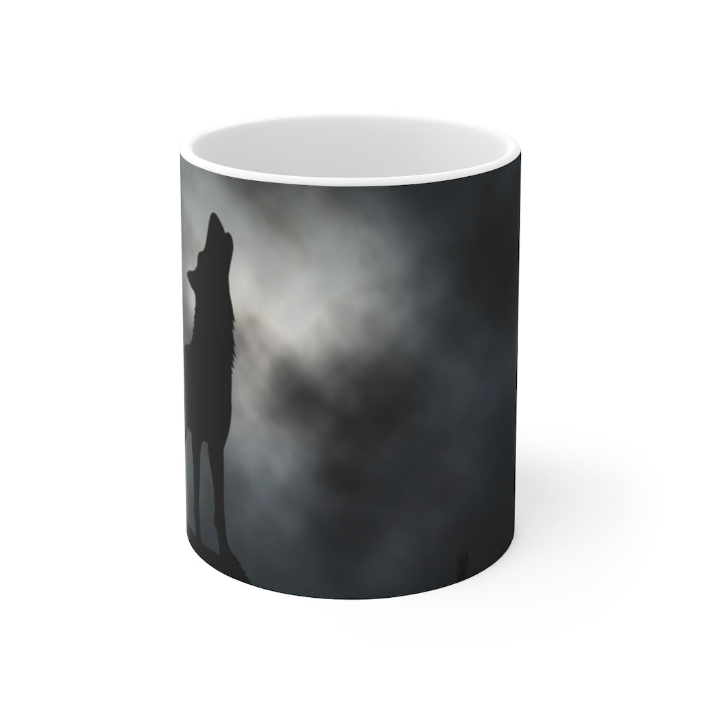 Wolf howling at the night Ceramic Mug 11oz