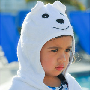 Bamboo rayon Bear Hooded Turkish Towel: Little Kid