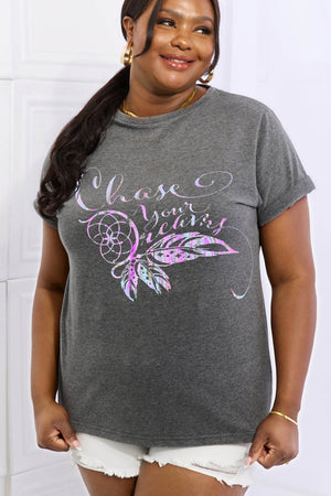Simply Love Full Size CHASE YOUR DREAMS Graphic Cotton Tee