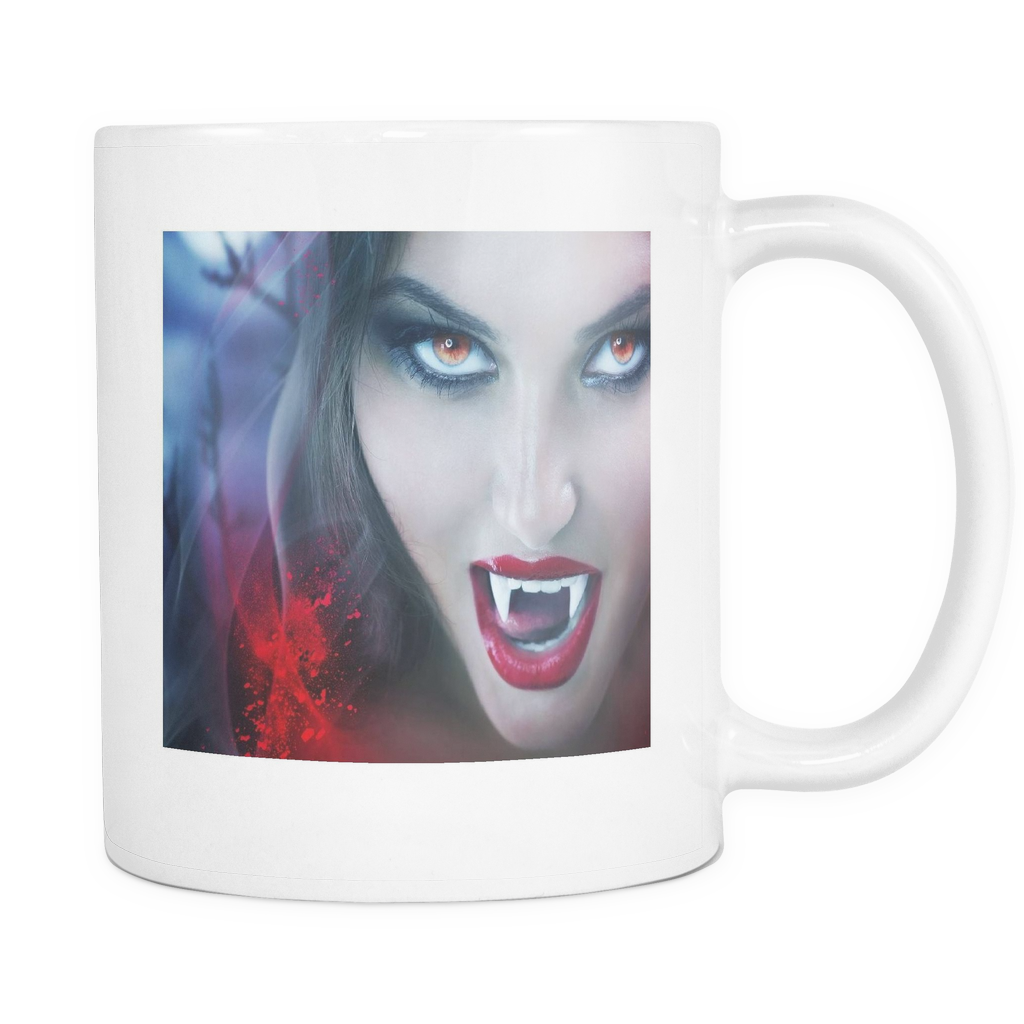Vampire smile 11 ounce double sided coffee mug