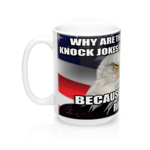 Freedom Rings USA flag eagle  Mug 15oz