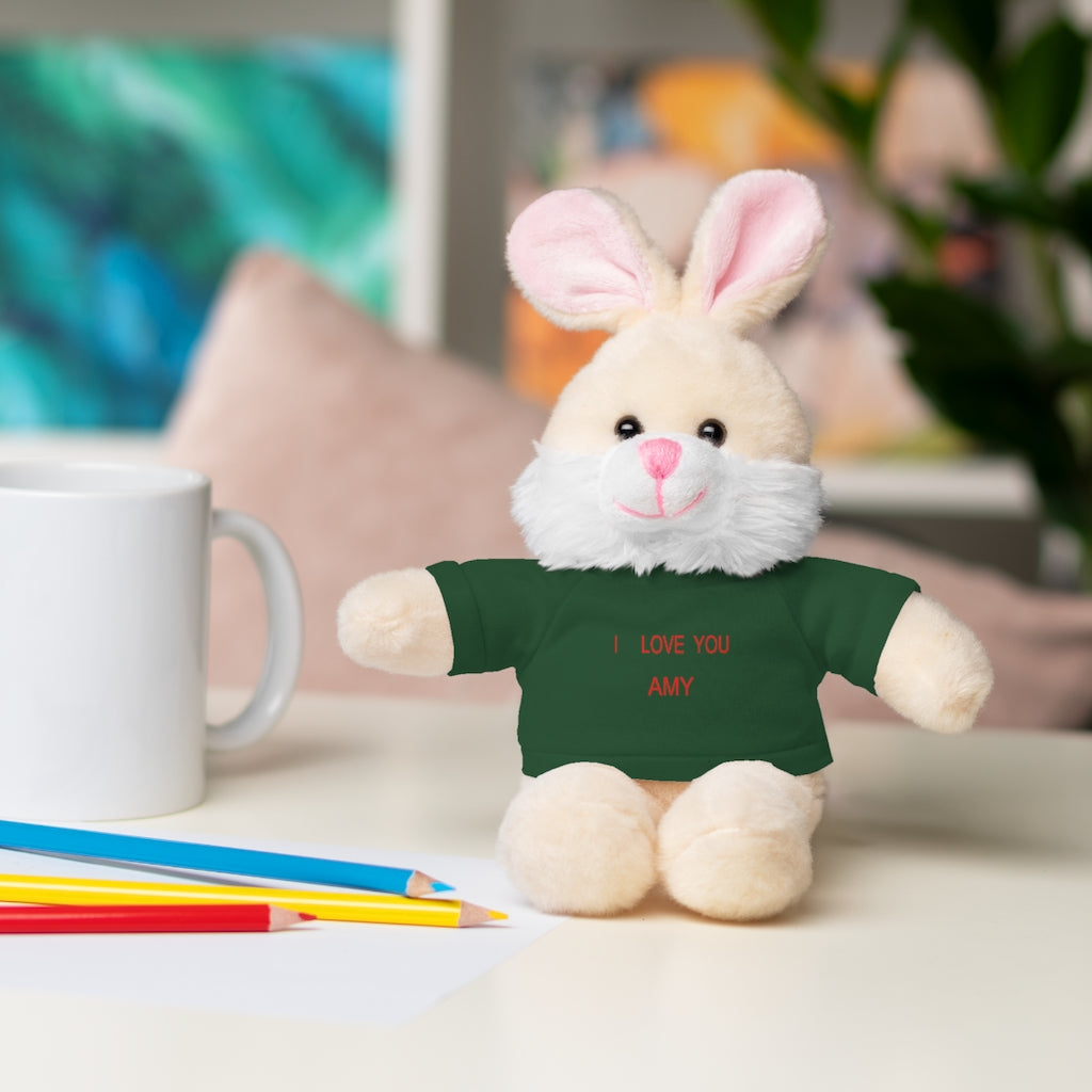 I LOVE YOU AMY Stuffed Animals with Tee