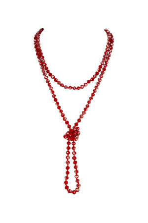 8mm Longline Hand Knotted Necklace
