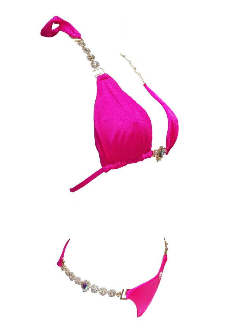 Belle Triangle Top & Skimpy Bottom - Pink
