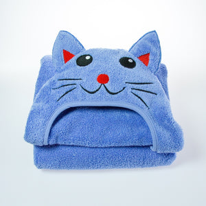 Cat HOOded Cotton Turkish Towel: Little Kid