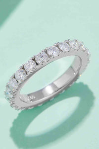 2.3 Carat Moissanite 925 Sterling Silver Eternity Ring