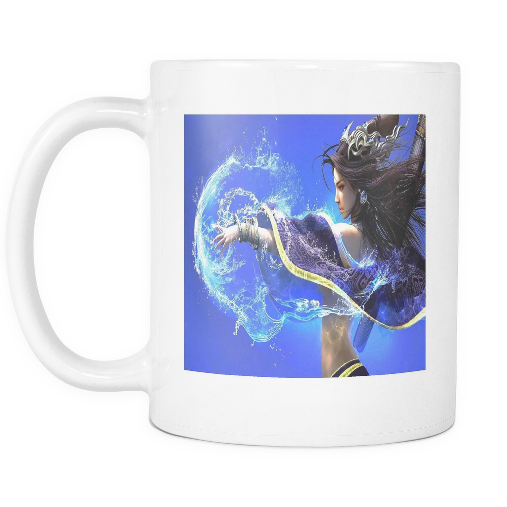 Water goddess fantasy double sided 11 ounce coffee mug
