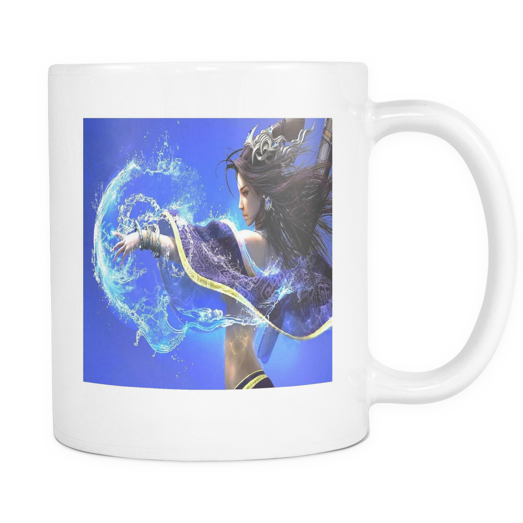 Water goddess fantasy double sided 11 ounce coffee mug