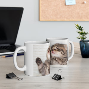 two sleeping baby kittens cute Ceramic Mug 11oz