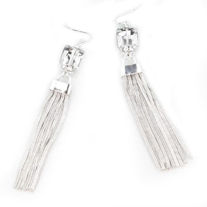 Audrey Silver Tassel Earrings