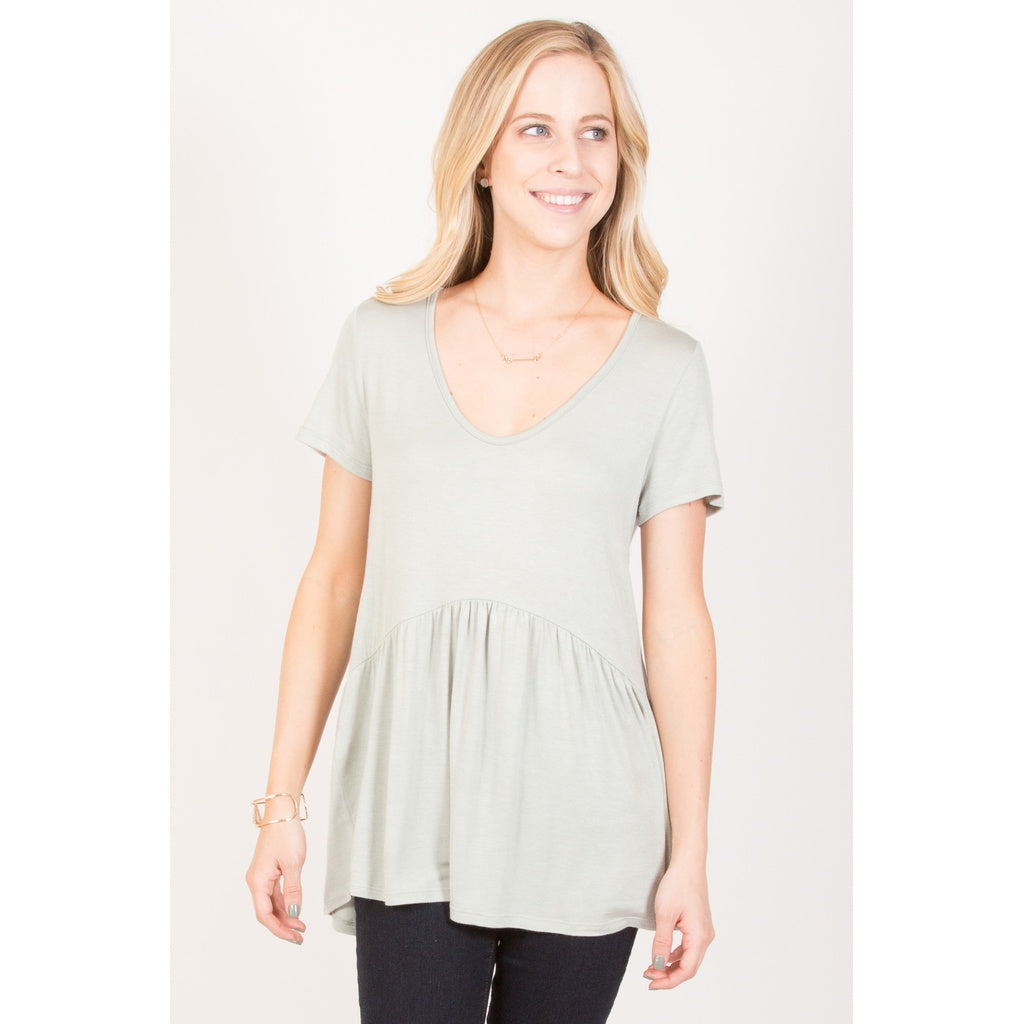 Ruffled Babydoll Tee