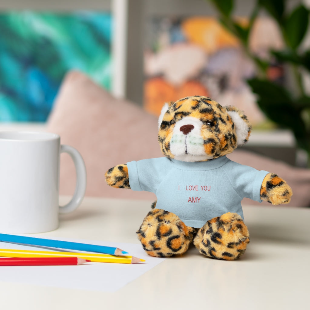 I LOVE YOU AMY Stuffed Animals with Tee