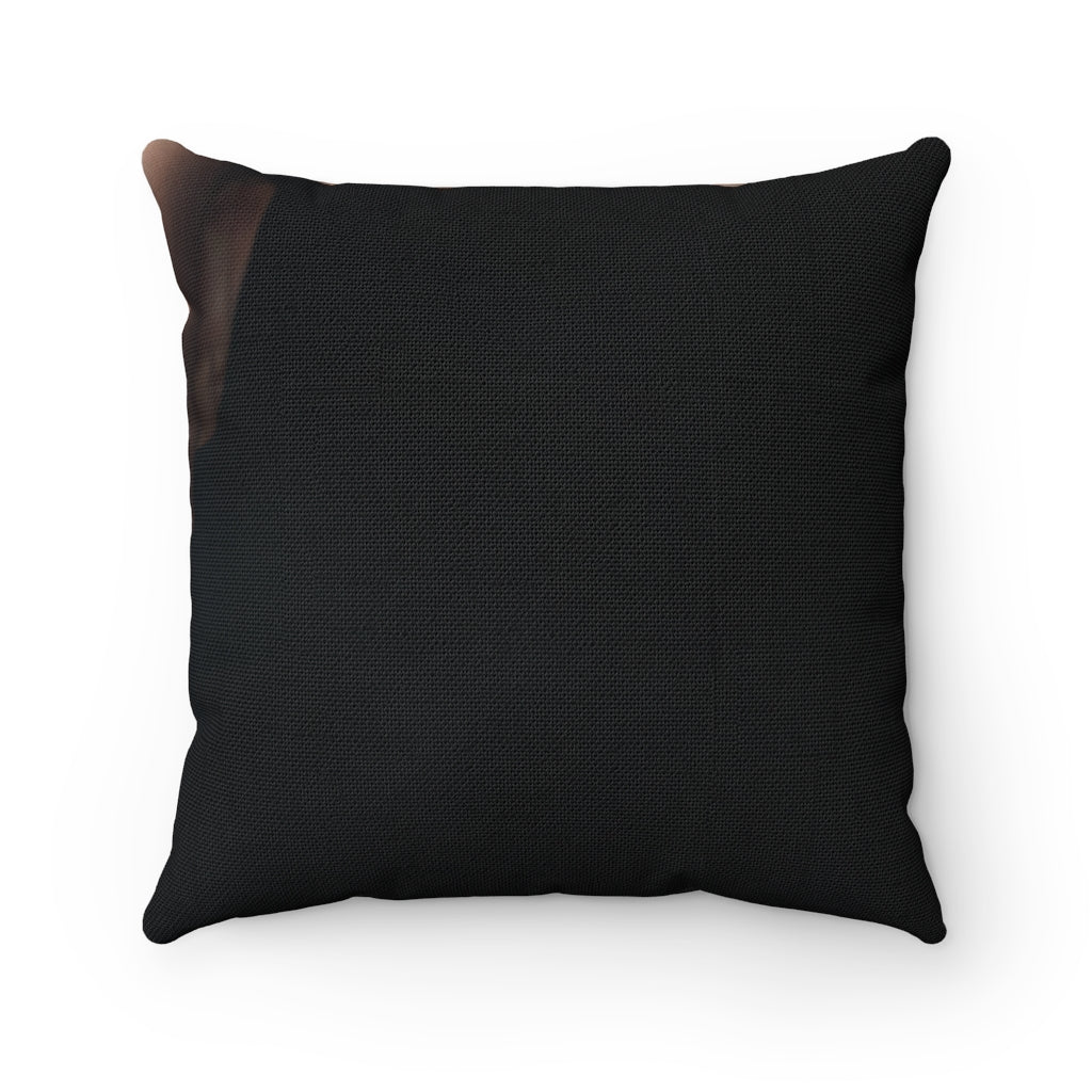 vampire red lips with teeth Spun Polyester Square Pillow