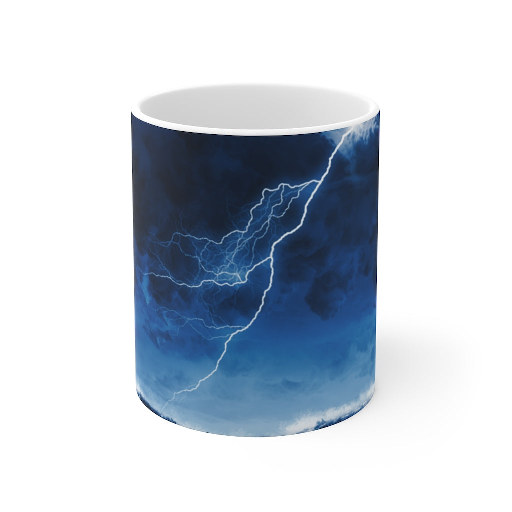 Stormy seas with lightning  Ceramic Mug 11oz