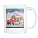 Christmas santa in car 11 ounce coffee mug