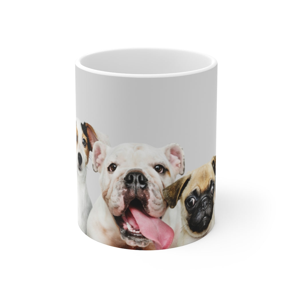 cute puppy line up Ceramic Mug 11oz