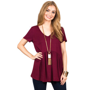Ruffled Babydoll Tee