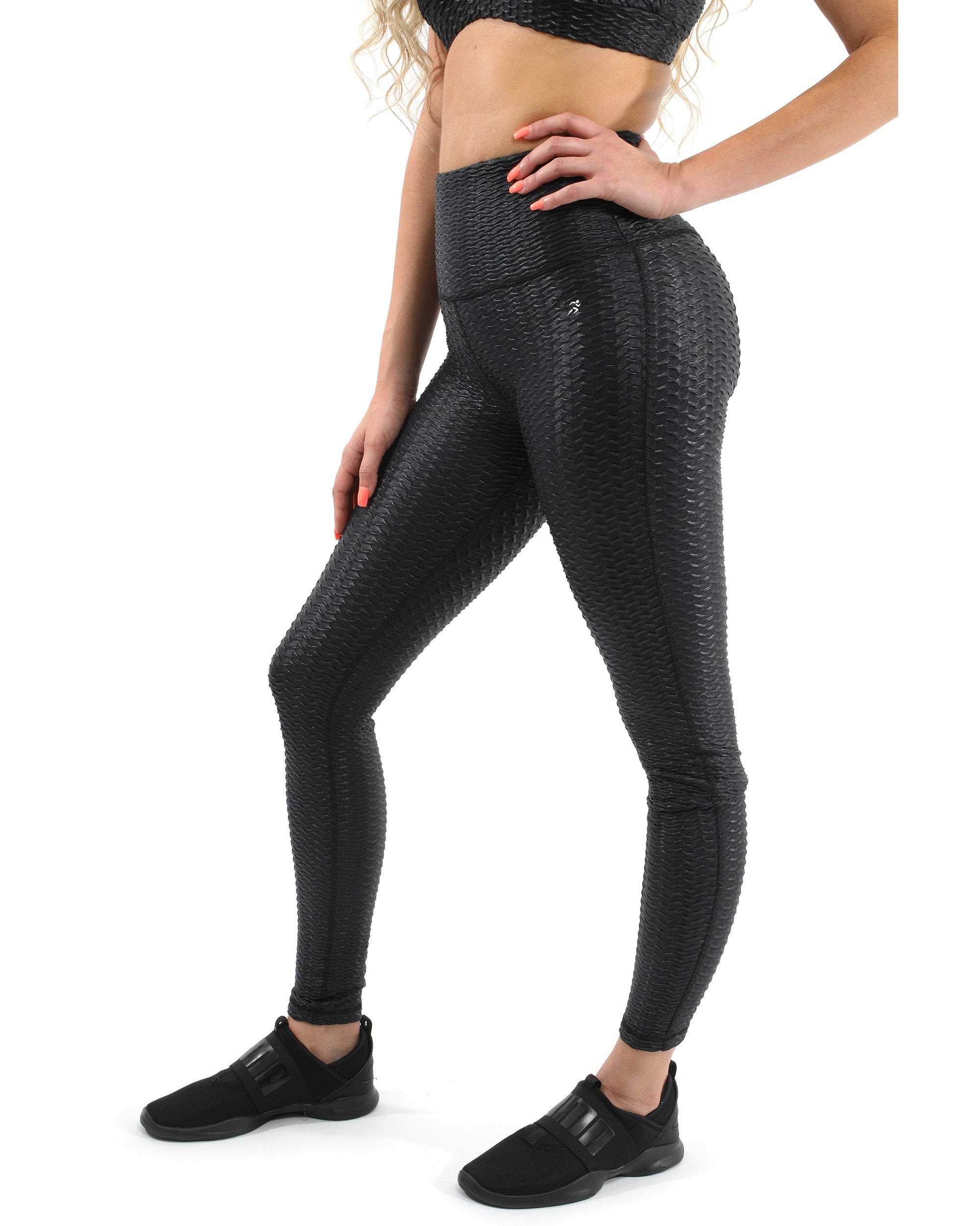 SALE! 50% OFF! Genova Activewear Set - Leggings & Sports Bra - Black [MADE IN ITALY] - Size Small