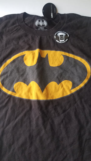 Batman mens t shirt bat signal short sleeve new with reflective ink size X Large