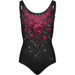 spiral direct blood rose Allover Scoop Back Padded Swimsuit new with tags